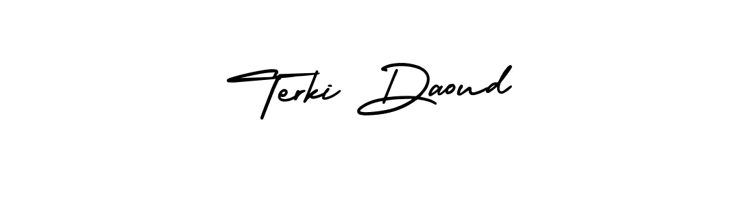 Also we have Terki Daoud name is the best signature style. Create professional handwritten signature collection using AmerikaSignatureDemo-Regular autograph style. Terki Daoud signature style 3 images and pictures png