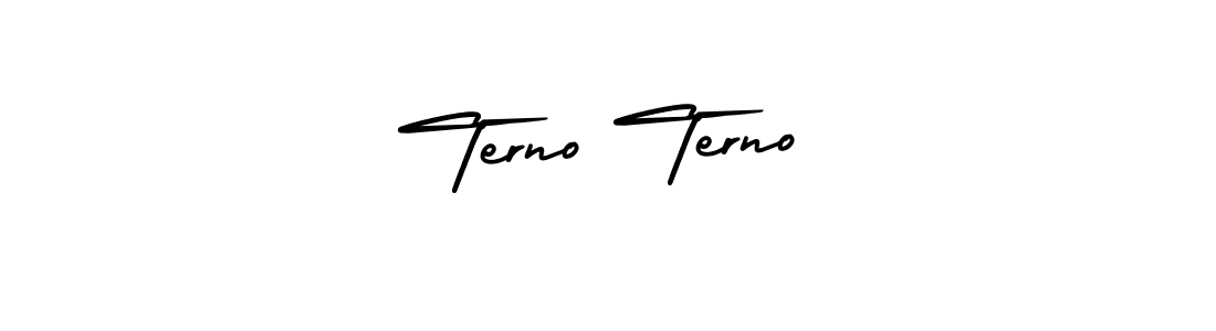 The best way (AmerikaSignatureDemo-Regular) to make a short signature is to pick only two or three words in your name. The name Terno Terno include a total of six letters. For converting this name. Terno Terno signature style 3 images and pictures png