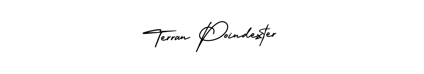 How to make Terran Poindexter name signature. Use AmerikaSignatureDemo-Regular style for creating short signs online. This is the latest handwritten sign. Terran Poindexter signature style 3 images and pictures png