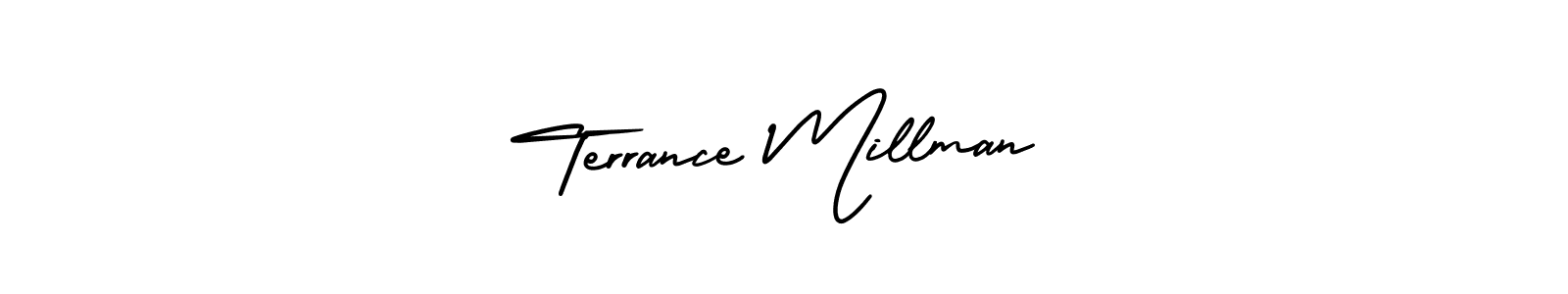 Also we have Terrance Millman name is the best signature style. Create professional handwritten signature collection using AmerikaSignatureDemo-Regular autograph style. Terrance Millman signature style 3 images and pictures png