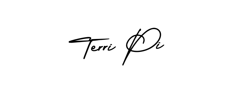 This is the best signature style for the Terri Pi name. Also you like these signature font (AmerikaSignatureDemo-Regular). Mix name signature. Terri Pi signature style 3 images and pictures png