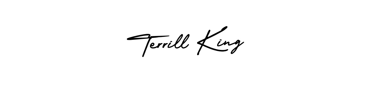 Also You can easily find your signature by using the search form. We will create Terrill King name handwritten signature images for you free of cost using AmerikaSignatureDemo-Regular sign style. Terrill King signature style 3 images and pictures png