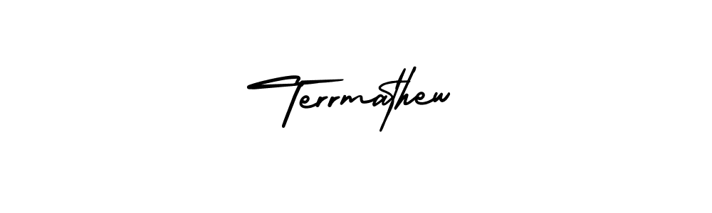 Create a beautiful signature design for name Terrmathew. With this signature (AmerikaSignatureDemo-Regular) fonts, you can make a handwritten signature for free. Terrmathew signature style 3 images and pictures png