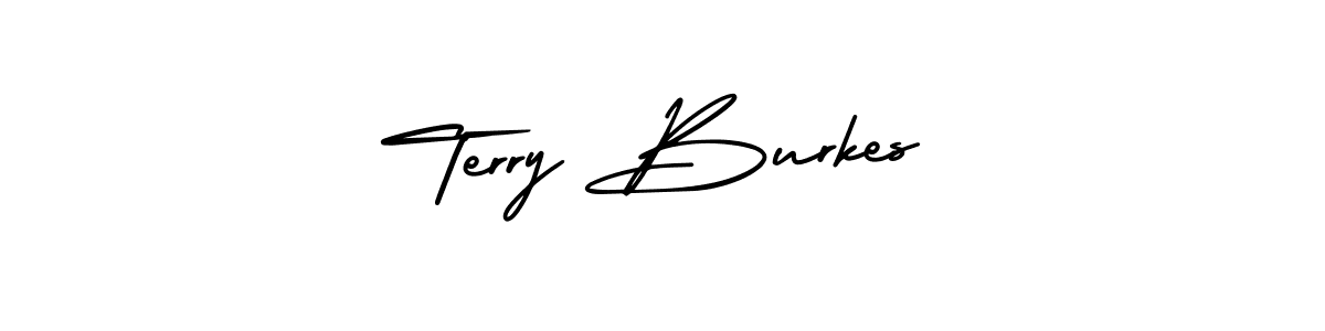 AmerikaSignatureDemo-Regular is a professional signature style that is perfect for those who want to add a touch of class to their signature. It is also a great choice for those who want to make their signature more unique. Get Terry Burkes name to fancy signature for free. Terry Burkes signature style 3 images and pictures png