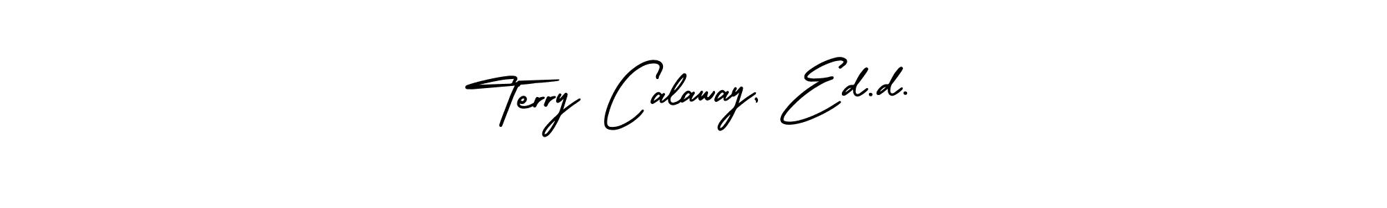 Make a beautiful signature design for name Terry Calaway, Ed.d.. With this signature (AmerikaSignatureDemo-Regular) style, you can create a handwritten signature for free. Terry Calaway, Ed.d. signature style 3 images and pictures png