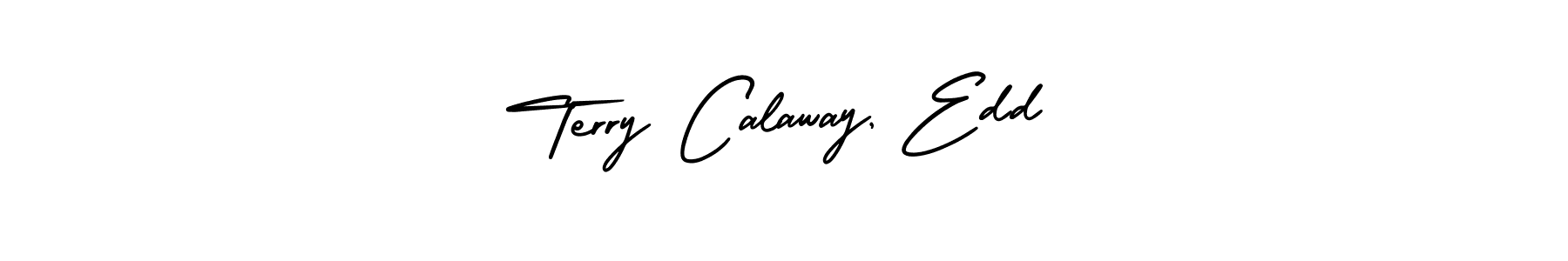 How to make Terry Calaway, Edd name signature. Use AmerikaSignatureDemo-Regular style for creating short signs online. This is the latest handwritten sign. Terry Calaway, Edd signature style 3 images and pictures png