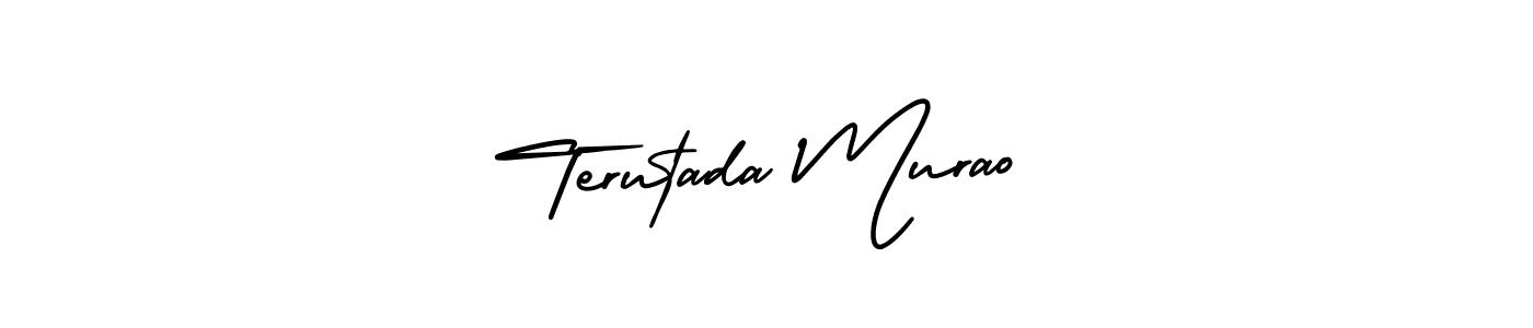 Similarly AmerikaSignatureDemo-Regular is the best handwritten signature design. Signature creator online .You can use it as an online autograph creator for name Terutada Murao. Terutada Murao signature style 3 images and pictures png