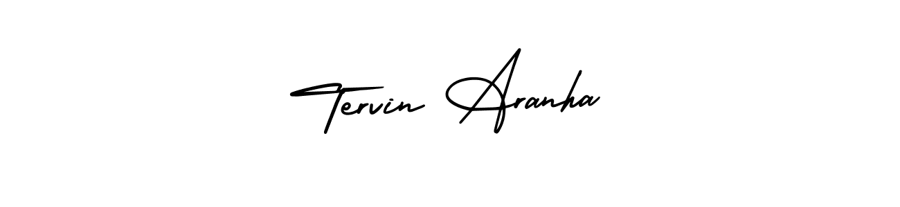 Make a beautiful signature design for name Tervin Aranha. Use this online signature maker to create a handwritten signature for free. Tervin Aranha signature style 3 images and pictures png