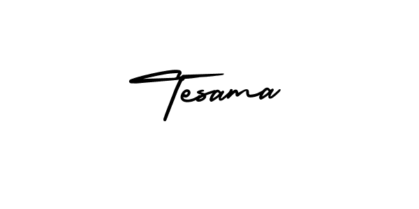Make a beautiful signature design for name Tesama. With this signature (AmerikaSignatureDemo-Regular) style, you can create a handwritten signature for free. Tesama signature style 3 images and pictures png