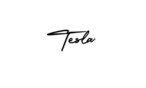 How to make Tesla signature? AmerikaSignatureDemo-Regular is a professional autograph style. Create handwritten signature for Tesla name. Tesla signature style 3 images and pictures png