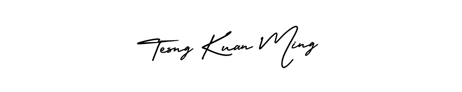 How to make Tesng Kuan Ming signature? AmerikaSignatureDemo-Regular is a professional autograph style. Create handwritten signature for Tesng Kuan Ming name. Tesng Kuan Ming signature style 3 images and pictures png