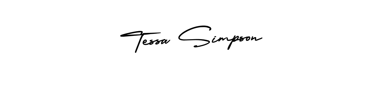 Best and Professional Signature Style for Tessa Simpson. AmerikaSignatureDemo-Regular Best Signature Style Collection. Tessa Simpson signature style 3 images and pictures png