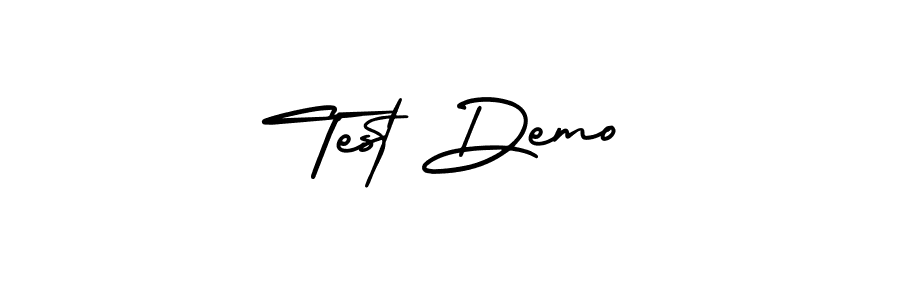 The best way (AmerikaSignatureDemo-Regular) to make a short signature is to pick only two or three words in your name. The name Test Demo include a total of six letters. For converting this name. Test Demo signature style 3 images and pictures png