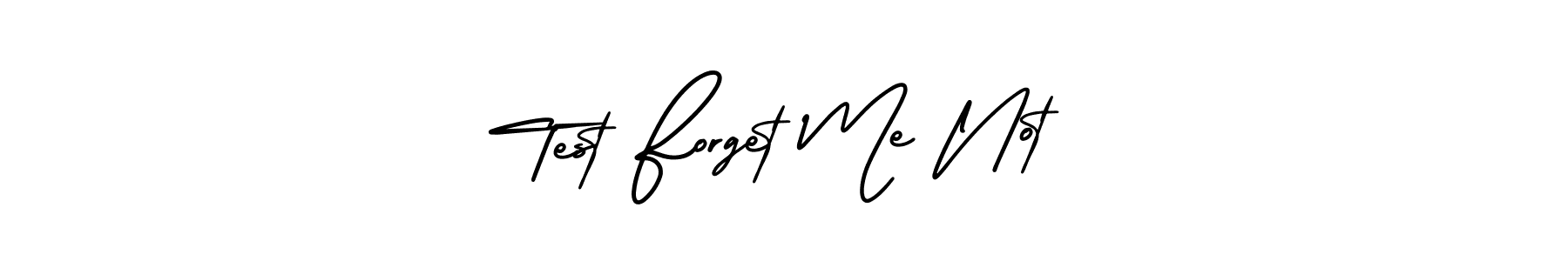 It looks lik you need a new signature style for name Test Forget Me Not. Design unique handwritten (AmerikaSignatureDemo-Regular) signature with our free signature maker in just a few clicks. Test Forget Me Not signature style 3 images and pictures png