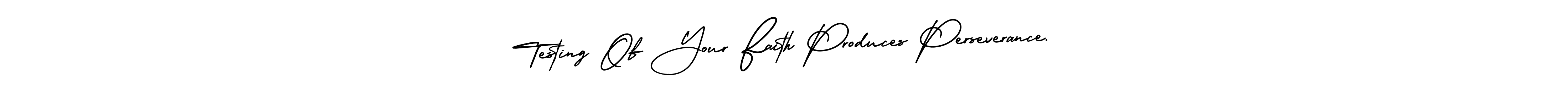 The best way (AmerikaSignatureDemo-Regular) to make a short signature is to pick only two or three words in your name. The name Testing Of Your Faith Produces Perseverance. include a total of six letters. For converting this name. Testing Of Your Faith Produces Perseverance. signature style 3 images and pictures png