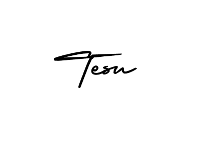 How to make Tesu signature? AmerikaSignatureDemo-Regular is a professional autograph style. Create handwritten signature for Tesu name. Tesu signature style 3 images and pictures png