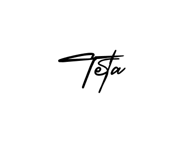 Make a beautiful signature design for name Teta. With this signature (AmerikaSignatureDemo-Regular) style, you can create a handwritten signature for free. Teta signature style 3 images and pictures png