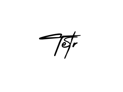 How to make Tetr signature? AmerikaSignatureDemo-Regular is a professional autograph style. Create handwritten signature for Tetr name. Tetr signature style 3 images and pictures png
