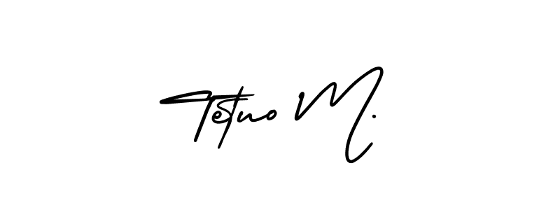 It looks lik you need a new signature style for name Tetuo M.. Design unique handwritten (AmerikaSignatureDemo-Regular) signature with our free signature maker in just a few clicks. Tetuo M. signature style 3 images and pictures png