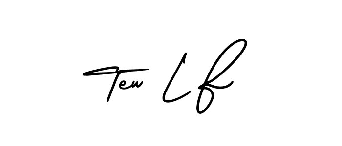 Use a signature maker to create a handwritten signature online. With this signature software, you can design (AmerikaSignatureDemo-Regular) your own signature for name Tew L F. Tew L F signature style 3 images and pictures png