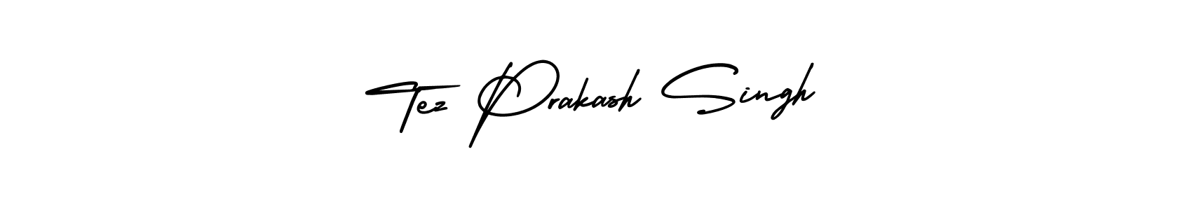 Tez Prakash Singh stylish signature style. Best Handwritten Sign (AmerikaSignatureDemo-Regular) for my name. Handwritten Signature Collection Ideas for my name Tez Prakash Singh. Tez Prakash Singh signature style 3 images and pictures png