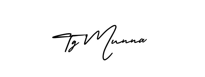 Use a signature maker to create a handwritten signature online. With this signature software, you can design (AmerikaSignatureDemo-Regular) your own signature for name Tg Munna. Tg Munna signature style 3 images and pictures png