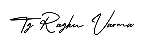 The best way (AmerikaSignatureDemo-Regular) to make a short signature is to pick only two or three words in your name. For converting this name Tg Raghu Varma. Tg Raghu Varma signature style 3 images and pictures png