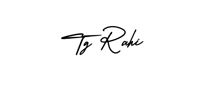 Make a beautiful signature design for name Tg Rahi. With this signature (AmerikaSignatureDemo-Regular) style, you can create a handwritten signature for free. Tg Rahi signature style 3 images and pictures png