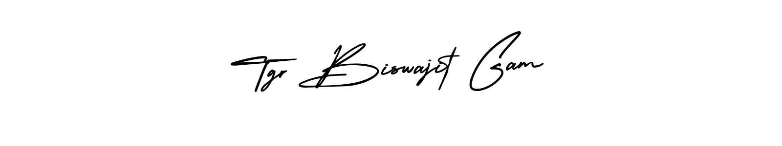 Make a short Tgr Biswajit Gam signature style. Manage your documents anywhere anytime using AmerikaSignatureDemo-Regular. Create and add eSignatures, submit forms, share and send files easily. Tgr Biswajit Gam signature style 3 images and pictures png