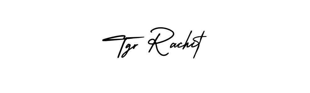 How to make Tgr Rachit name signature. Use AmerikaSignatureDemo-Regular style for creating short signs online. This is the latest handwritten sign. Tgr Rachit signature style 3 images and pictures png