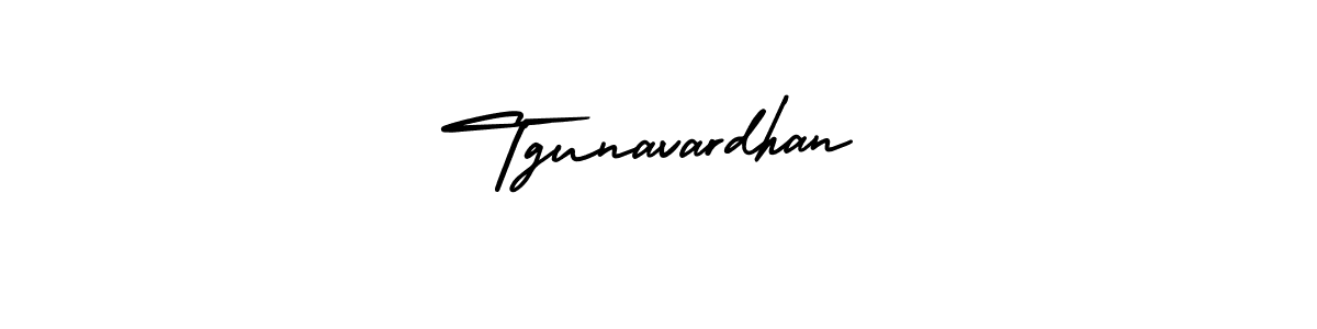 It looks lik you need a new signature style for name Tgunavardhan. Design unique handwritten (AmerikaSignatureDemo-Regular) signature with our free signature maker in just a few clicks. Tgunavardhan signature style 3 images and pictures png