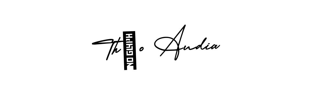 How to make Théo Audia name signature. Use AmerikaSignatureDemo-Regular style for creating short signs online. This is the latest handwritten sign. Théo Audia signature style 3 images and pictures png