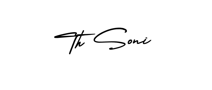 Design your own signature with our free online signature maker. With this signature software, you can create a handwritten (AmerikaSignatureDemo-Regular) signature for name Th Soni. Th Soni signature style 3 images and pictures png