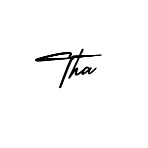 The best way (AmerikaSignatureDemo-Regular) to make a short signature is to pick only two or three words in your name. The name Tha include a total of six letters. For converting this name. Tha signature style 3 images and pictures png
