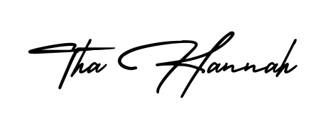 Create a personalized artistic stamp with Tha Hannah in AmerikaSignatureDemo-Regular font. Perfect for visual artists, designers, and influencers. Tha Hannah signature style 3 images and pictures png