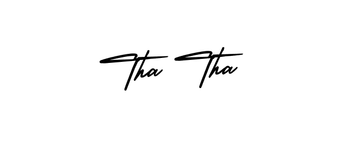 Create a beautiful signature design for name Tha Tha. With this signature (AmerikaSignatureDemo-Regular) fonts, you can make a handwritten signature for free. Tha Tha signature style 3 images and pictures png