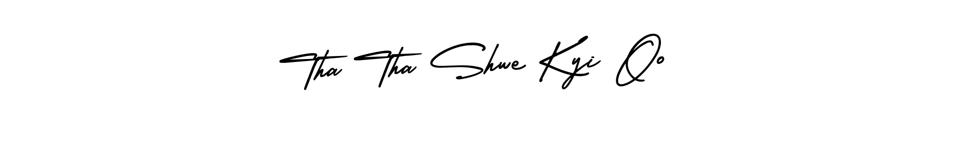 This is the best signature style for the Tha Tha Shwe Kyi Oo name. Also you like these signature font (AmerikaSignatureDemo-Regular). Mix name signature. Tha Tha Shwe Kyi Oo signature style 3 images and pictures png