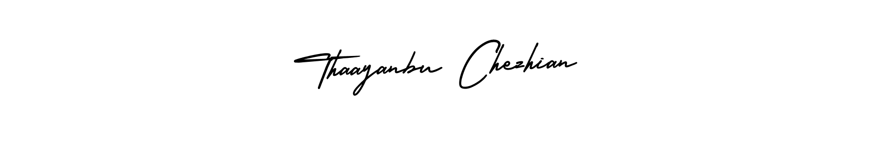 How to make Thaayanbu Chezhian name signature. Use AmerikaSignatureDemo-Regular style for creating short signs online. This is the latest handwritten sign. Thaayanbu Chezhian signature style 3 images and pictures png
