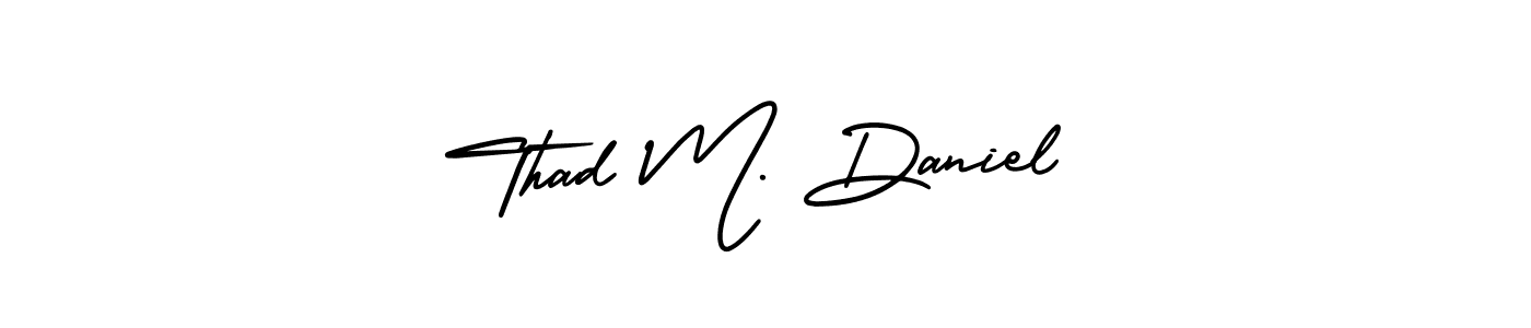 Make a short Thad M. Daniel signature style. Manage your documents anywhere anytime using AmerikaSignatureDemo-Regular. Create and add eSignatures, submit forms, share and send files easily. Thad M. Daniel signature style 3 images and pictures png