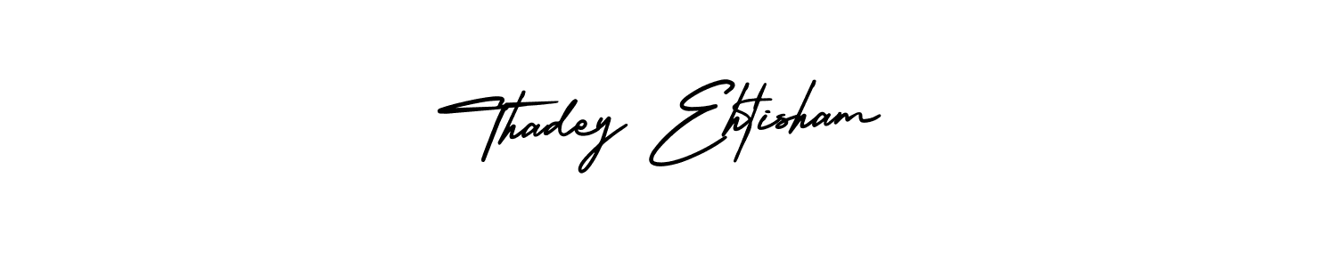 Thadey Ehtisham stylish signature style. Best Handwritten Sign (AmerikaSignatureDemo-Regular) for my name. Handwritten Signature Collection Ideas for my name Thadey Ehtisham. Thadey Ehtisham signature style 3 images and pictures png