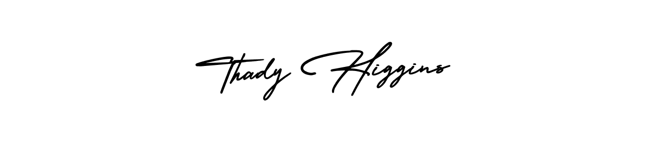 This is the best signature style for the Thady Higgins name. Also you like these signature font (AmerikaSignatureDemo-Regular). Mix name signature. Thady Higgins signature style 3 images and pictures png