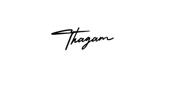 How to make Thagam name signature. Use AmerikaSignatureDemo-Regular style for creating short signs online. This is the latest handwritten sign. Thagam signature style 3 images and pictures png