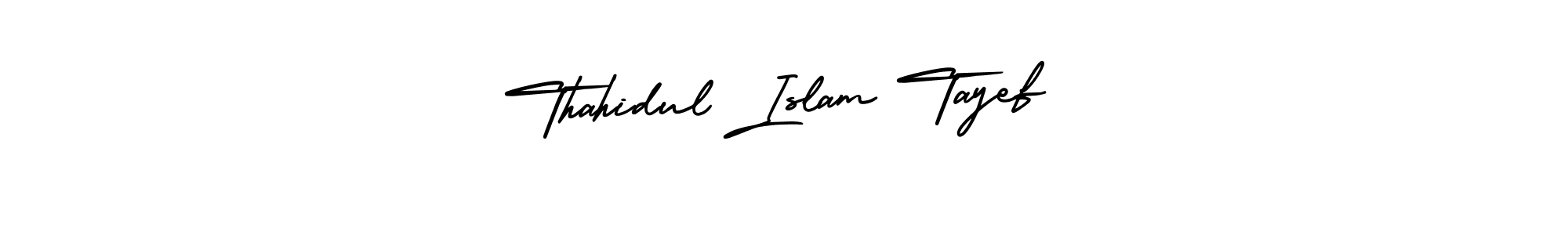 How to make Thahidul Islam Tayef name signature. Use AmerikaSignatureDemo-Regular style for creating short signs online. This is the latest handwritten sign. Thahidul Islam Tayef signature style 3 images and pictures png