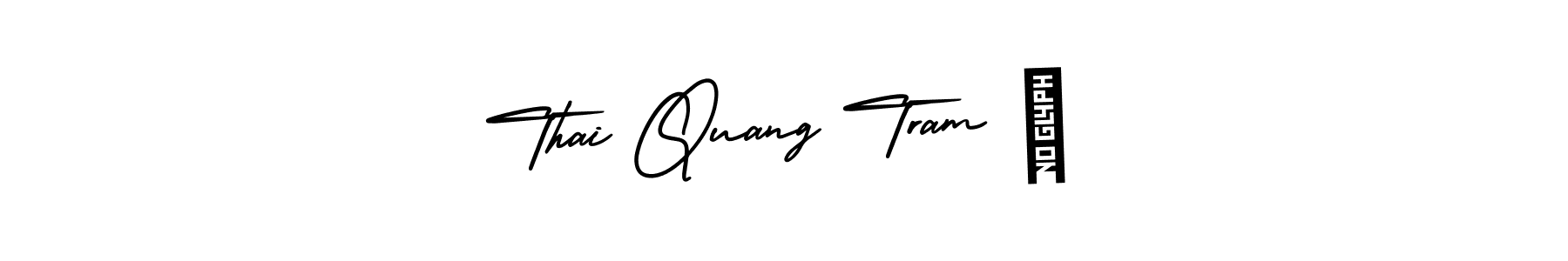 How to make Thai Quang Tram   name signature. Use AmerikaSignatureDemo-Regular style for creating short signs online. This is the latest handwritten sign. Thai Quang Tram   signature style 3 images and pictures png