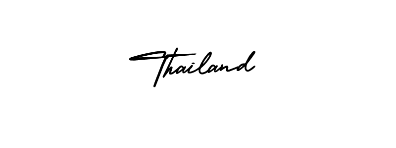 How to make Thailand name signature. Use AmerikaSignatureDemo-Regular style for creating short signs online. This is the latest handwritten sign. Thailand signature style 3 images and pictures png