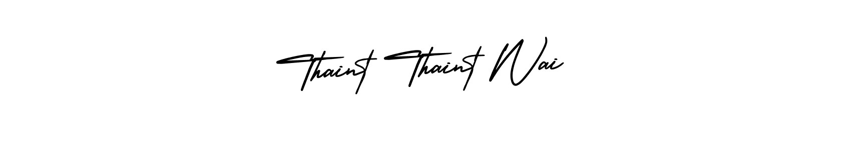 See photos of Thaint Thaint Wai official signature by Spectra . Check more albums & portfolios. Read reviews & check more about AmerikaSignatureDemo-Regular font. Thaint Thaint Wai signature style 3 images and pictures png