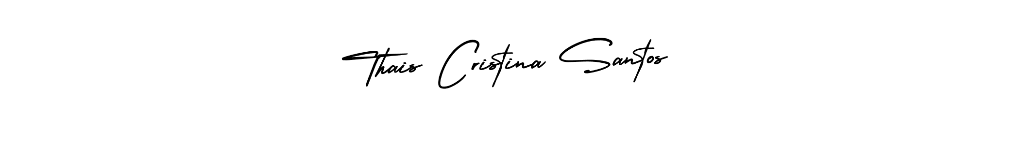 How to make Thais Cristina Santos signature? AmerikaSignatureDemo-Regular is a professional autograph style. Create handwritten signature for Thais Cristina Santos name. Thais Cristina Santos signature style 3 images and pictures png