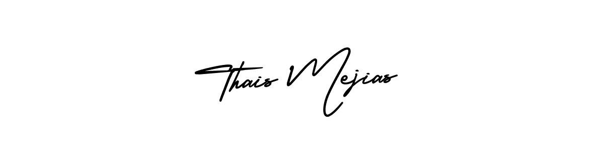 Create a beautiful signature design for name Thais Mejias. With this signature (AmerikaSignatureDemo-Regular) fonts, you can make a handwritten signature for free. Thais Mejias signature style 3 images and pictures png