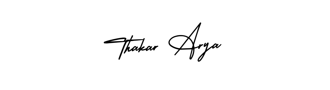 Design your own signature with our free online signature maker. With this signature software, you can create a handwritten (AmerikaSignatureDemo-Regular) signature for name Thakar Arya. Thakar Arya signature style 3 images and pictures png