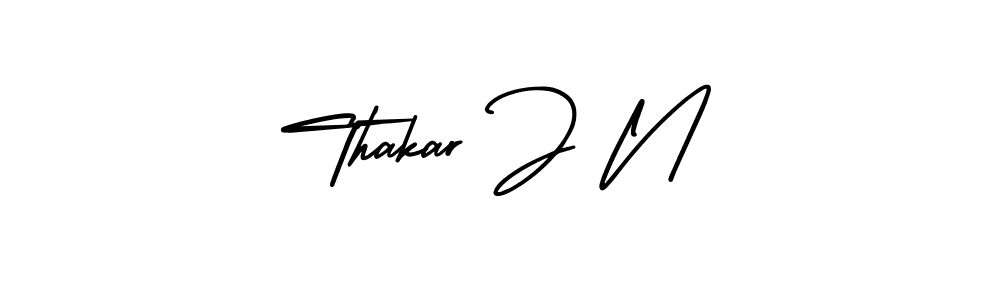 How to make Thakar J N signature? AmerikaSignatureDemo-Regular is a professional autograph style. Create handwritten signature for Thakar J N name. Thakar J N signature style 3 images and pictures png